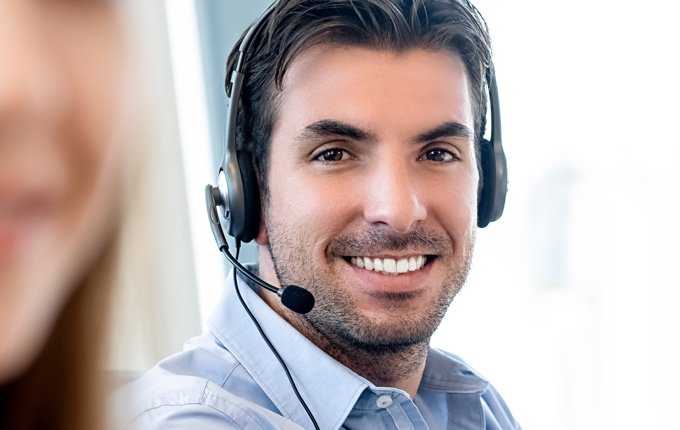 A man wearing a headset.